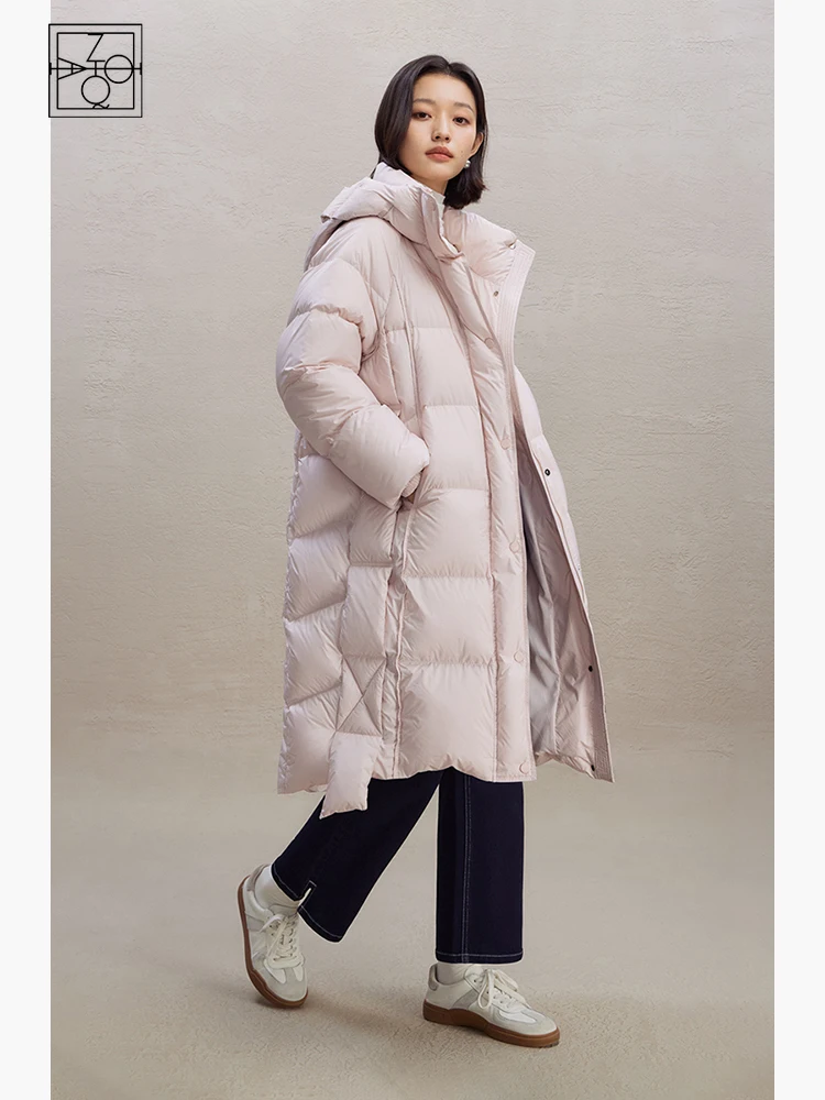 Женский пуховик ZIQIAO с капюшоном