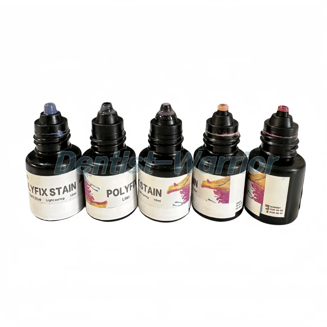 Фото Стоматологическая полимерная смола Polyfix Stain Gum Light Cure для 3D-печати, бионическая розовая/глянцевая восковая композитная смола для окрашивания зубных протезов №5