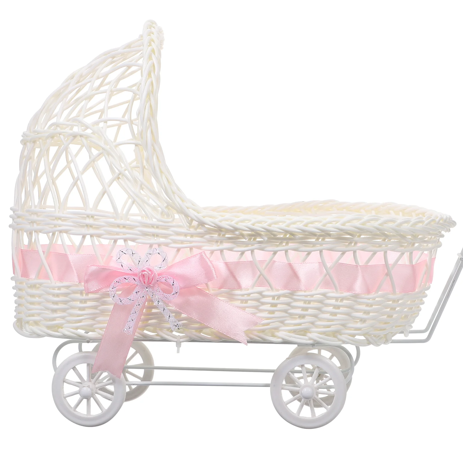 

Basket Baby Box Flower Shower Candy Baskets Party Storage Baptism Cutie Decorations Small Organizer Favor Woven Mini Stroller