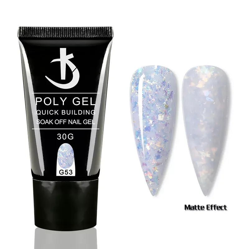 

NEW Semi-permanent Glitter Poly Nail Gel 30ml Builder uv Gel for Nail Extension Nails Art Desgin Acryl Gellac Permanent Enamel