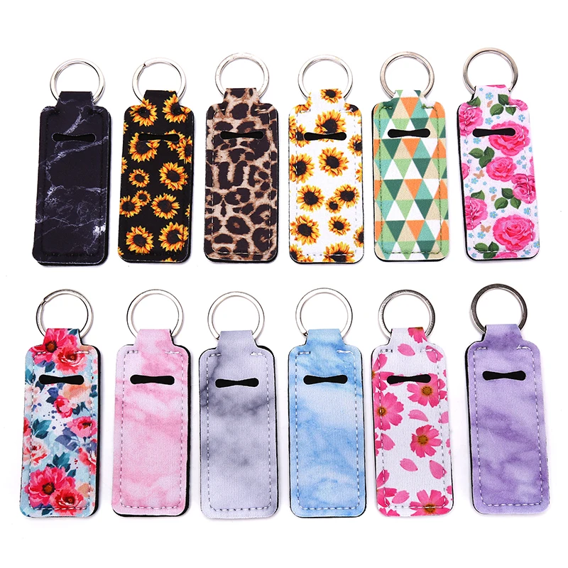

1pcs Creative Keychain Portable Lipstick Cases Cover Balm Holders Keyring Gifts