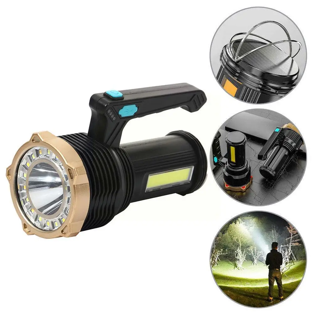 

Портативный прожектор, фонарик для кемпинга на открытом воздухе, ручной фонарик, уличный Портативный Usb яркий Перезаряжаемый M3l5