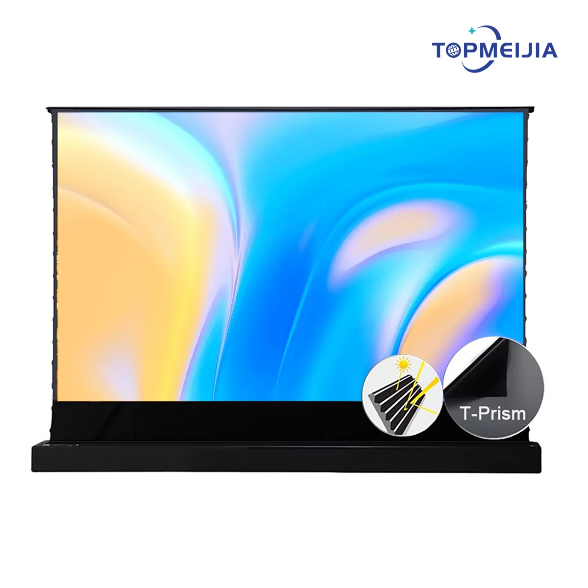 

Top quality 92-150'' 16:9 Motorized Floor Rising Projector Screen T prism ALR Ultra Short Throw Projection Screen