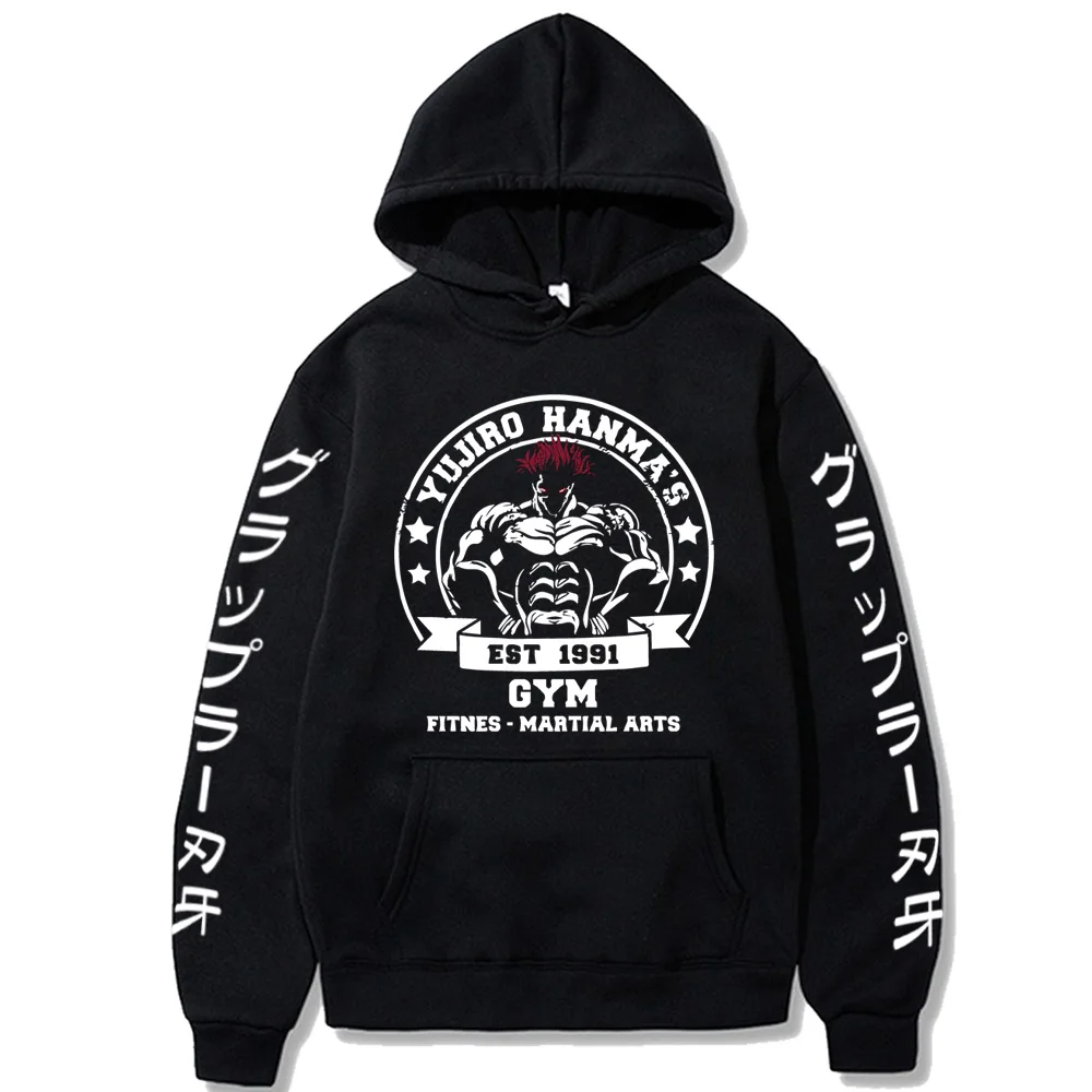 

Хит продаж, аниме забавная Толстовка Yujiro Baki Hanma, толстовка с рукавом Grappler Fighting Fighter, круглая одежда, пуловер, топы