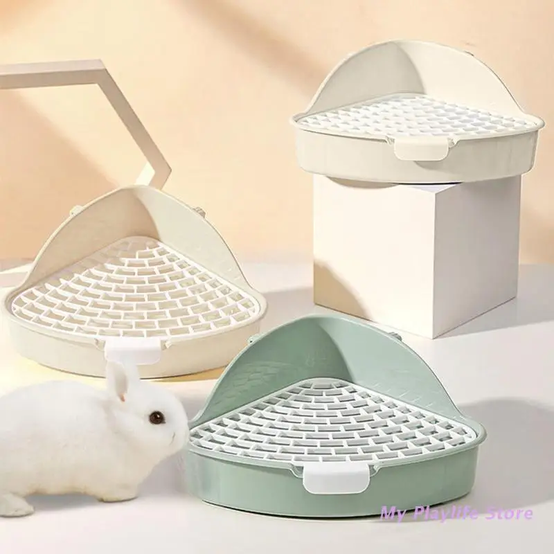 Small Pet Toilet Triangle Potty Trainer Corner Litter Bedding Box For Hamsters Guinea Pigs Critters