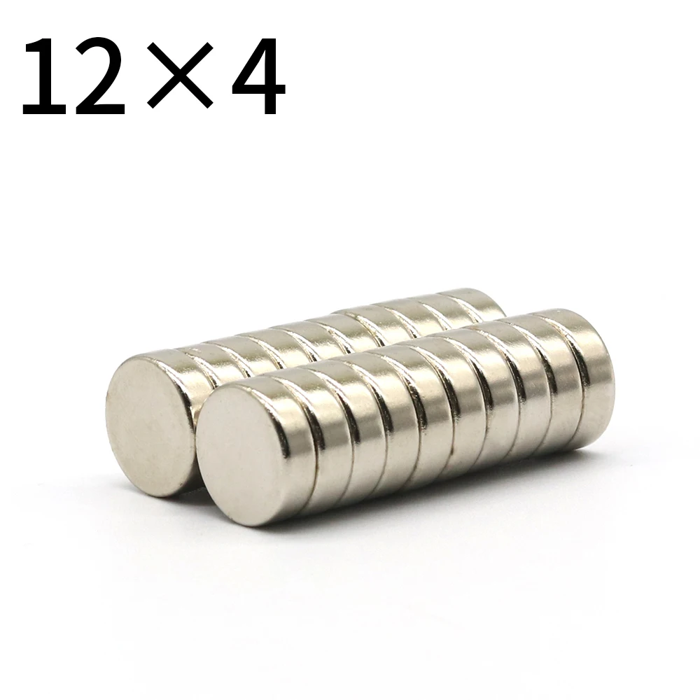 5/10/20/50/100 шт. 12x4 круглый неодимовый магнит NdFeB N35 12 мм x 4 мм сверхмощный маленький imanes постоянный магнитный диск 12*4