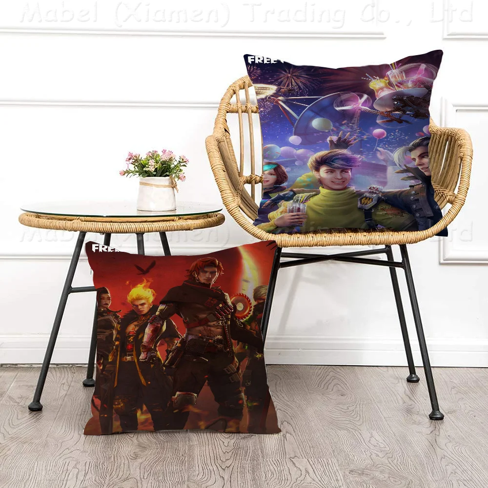 Garena Free Fire Game Pillow Anime Sofa Bed Head Cover Cushion 45x45 Cm Fashion