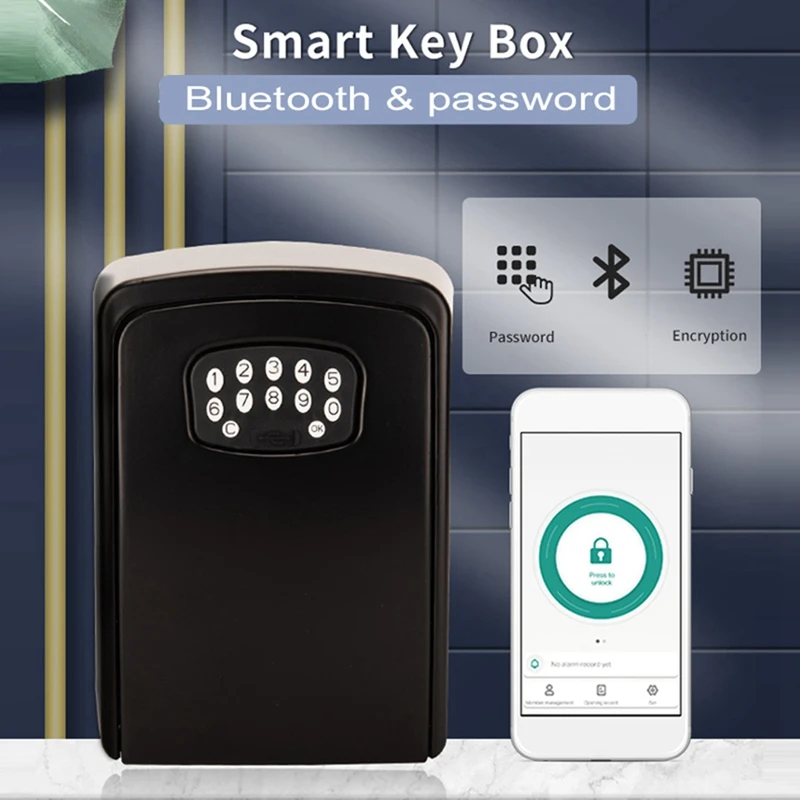 TUYA Smart Key Box Bluetooth Storage Lock Life App Настенное крепление Безопасность Противоугонный