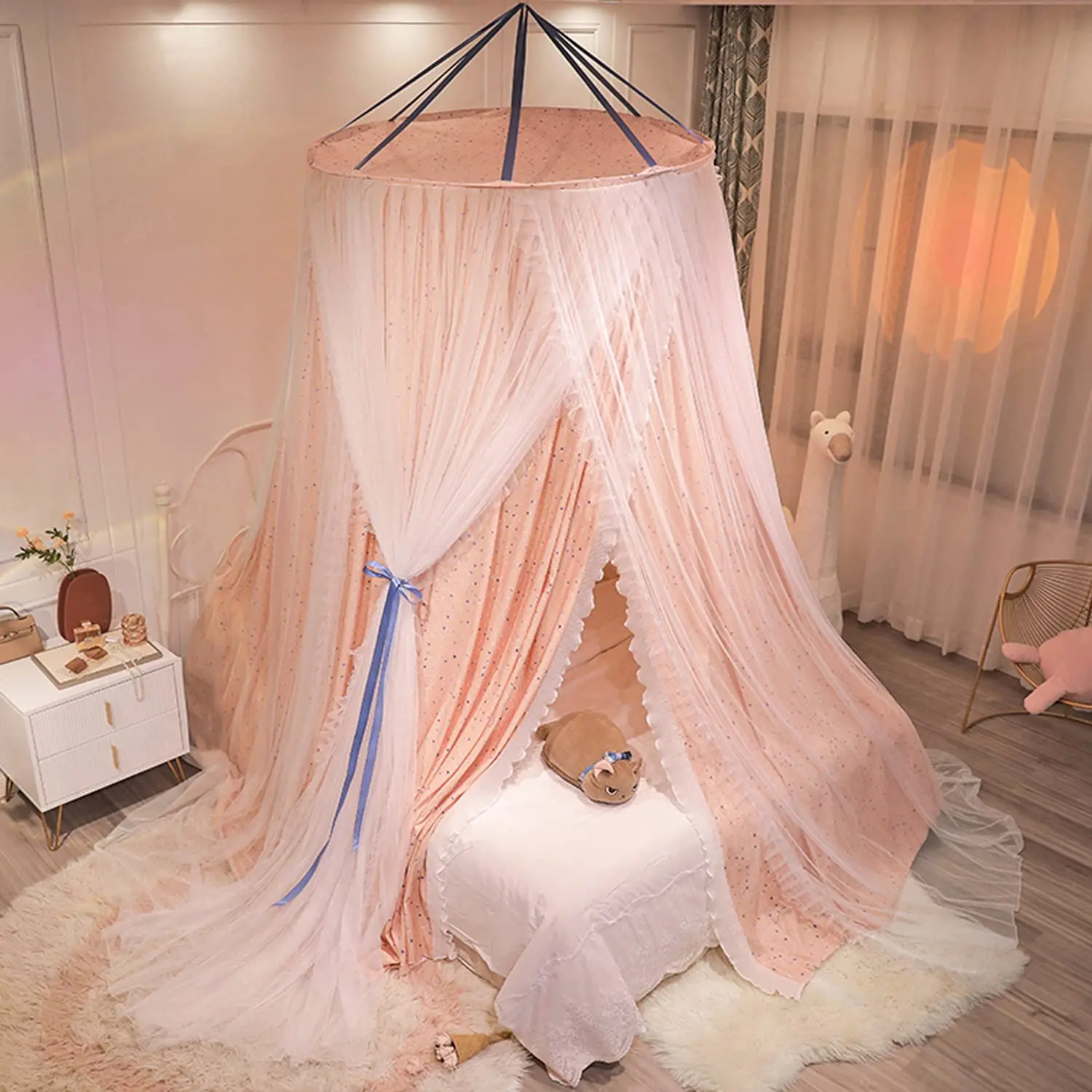 For Girls & Adults Double Layer Mosquito Net Bed Curtain Dra