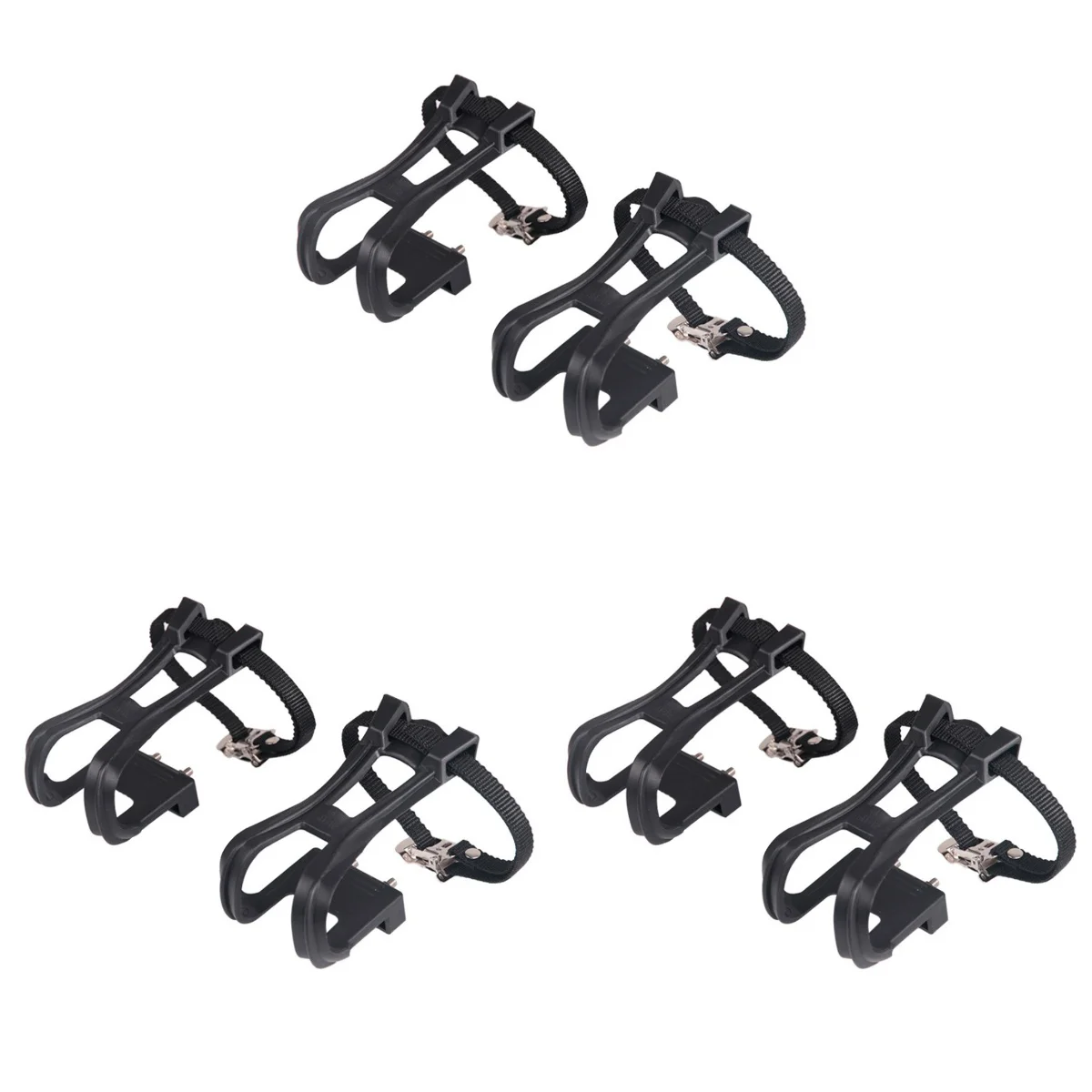 

3 Pairs Nylon Cycling MTB Road Mountain Bike Pedal Toe Clip Strap Belts