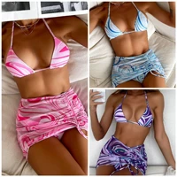 sexy bikini swiming suits for women print multi color split bikini womens swimsuit beach vacation swimwear