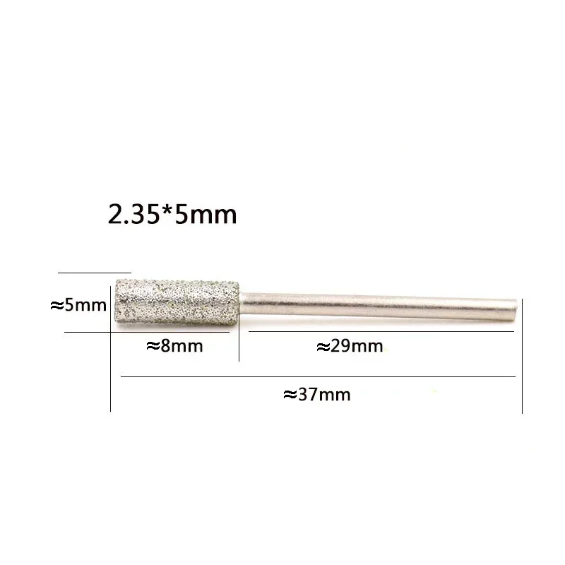 10 шт. алмазные шлифовальные головки диаметр хвостовика 2 35 мм для резьбы по камню