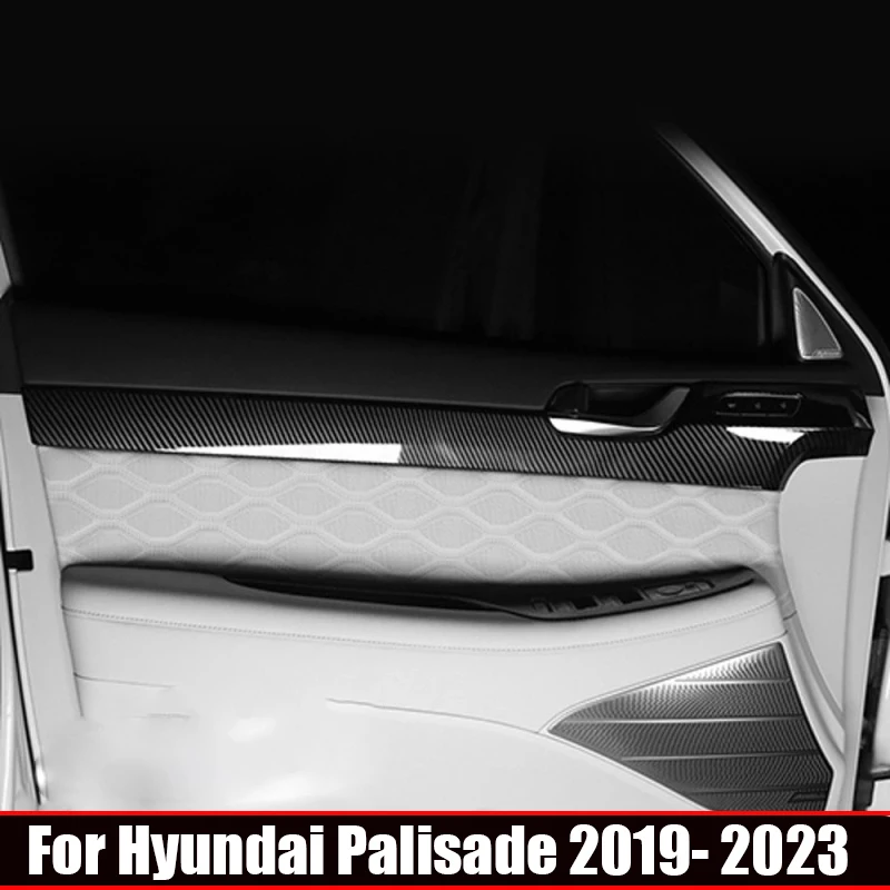 

For Hyundai Palisade 2019-2023 Interior Accessories Inner Door Panel Trim Strip Door handle Bowl Decorative Cover Frame Sticker