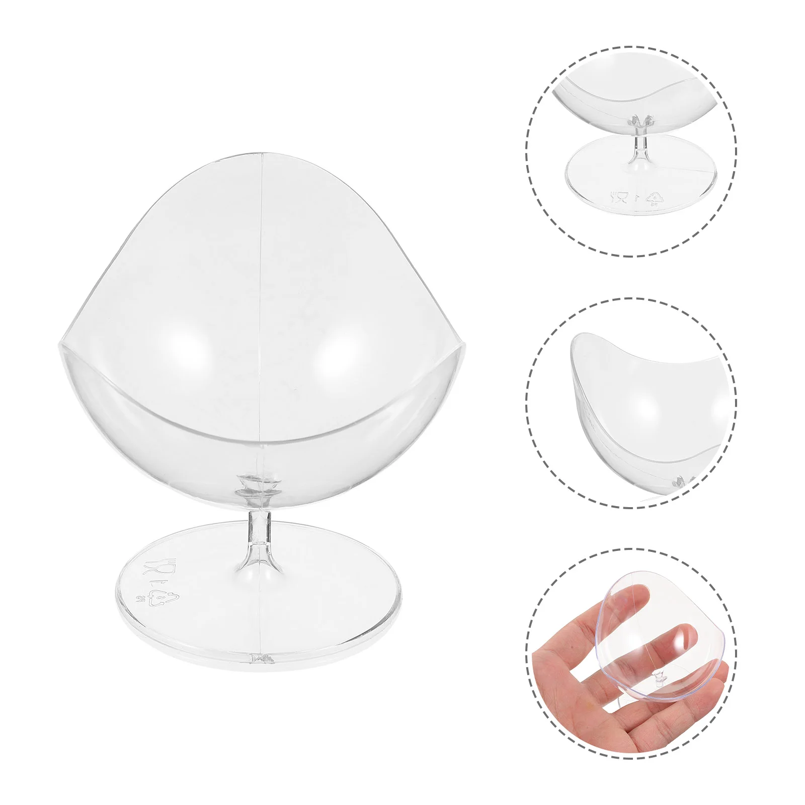 

12Pcs 50ml Transparent Creative One-off Dessert Cups Disposable Cocktail Cups