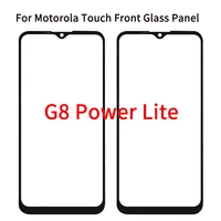 10pcslot for motorola moto g8 power lite xt2055 1 xt2055 2 xt2055 4 touch screen panel front outer glass lens with oca glue