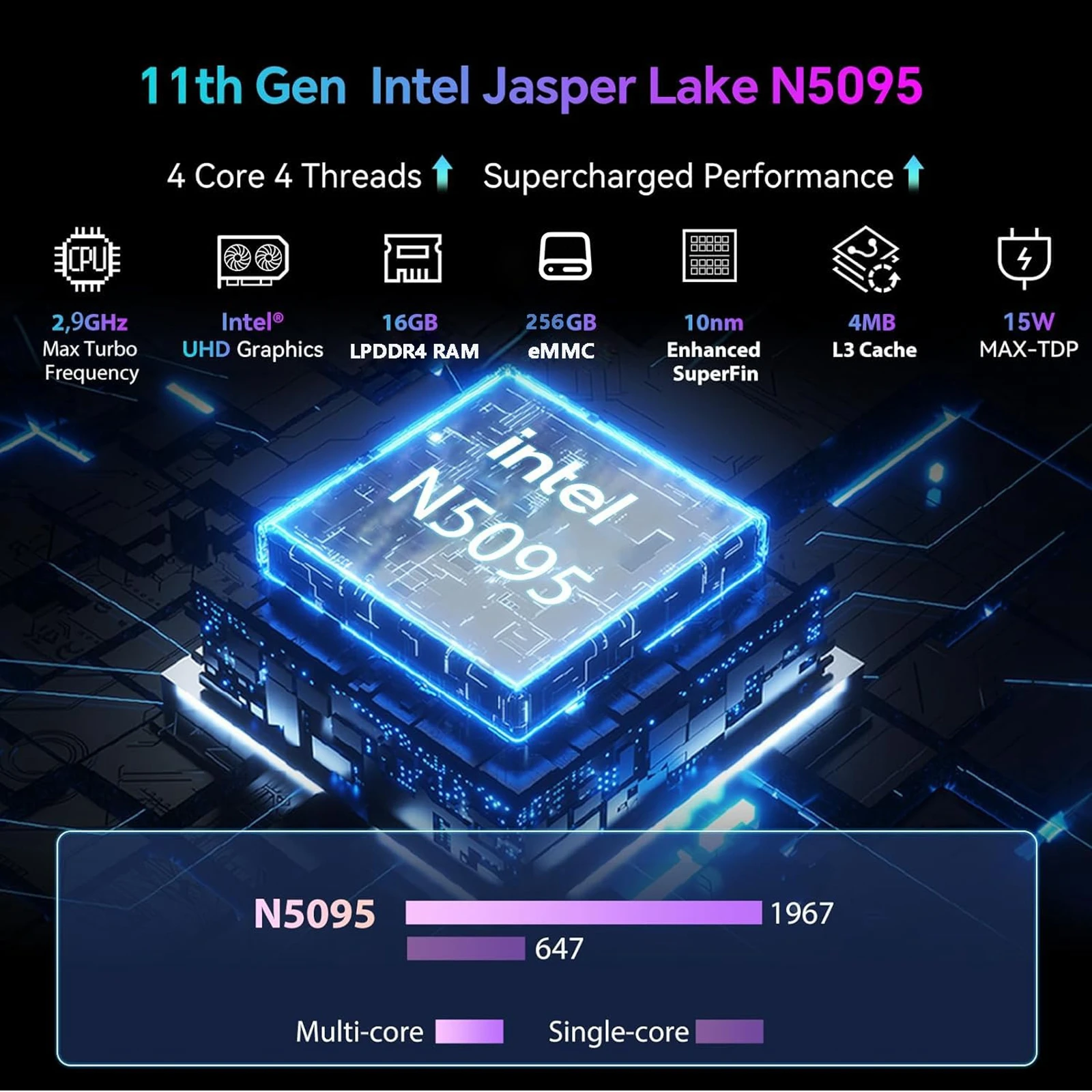 Мини-ПК Higole Gole 2 Pro 5 дюйма Intel N5095 с экраном Windows 11 WiFi5 16 ГБ 256 2500 мАч 4K Настольный