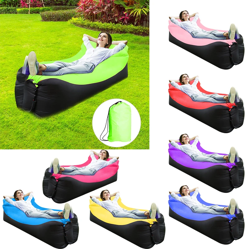

Portable Inflatable Air Sofa Outdoor Tent Camp Bed Sleeping Lazy Bag Folding Lounger Chair Travel Camping Beach Air Mattress