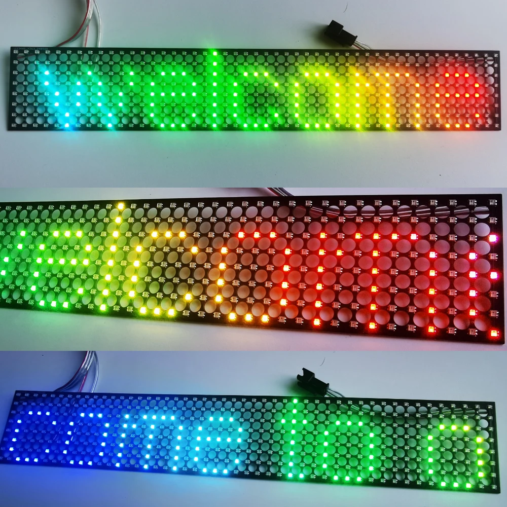 WS2812B независимая адресная цифровая прозрачная панель с шагом P6.25 RGB светодиодный