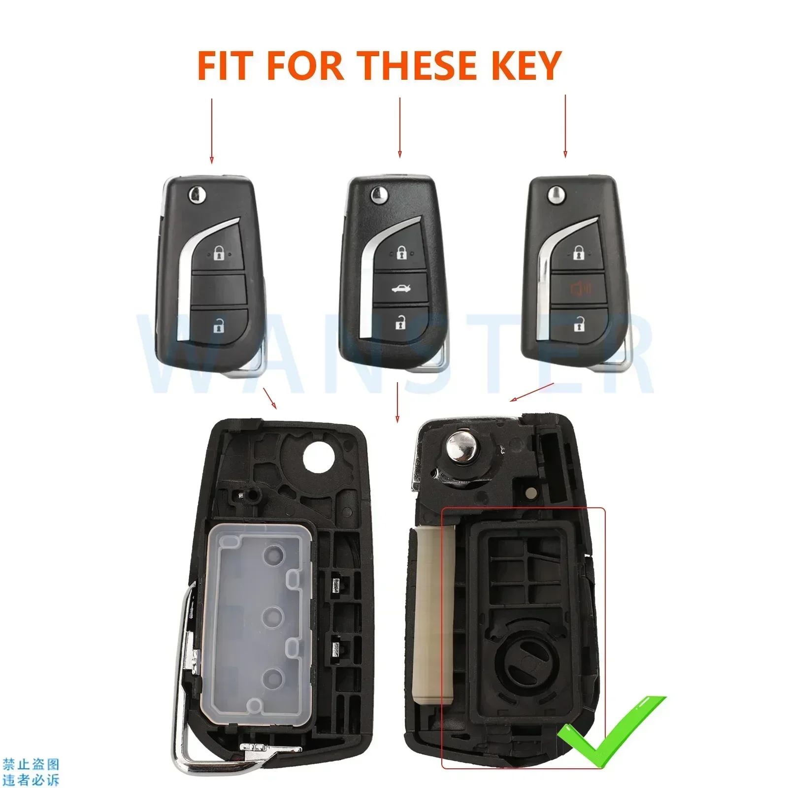 Автомобильный брелок для ключей модифицированный чехол Toyota Rav4 Yaris Highlander Auris Avensis