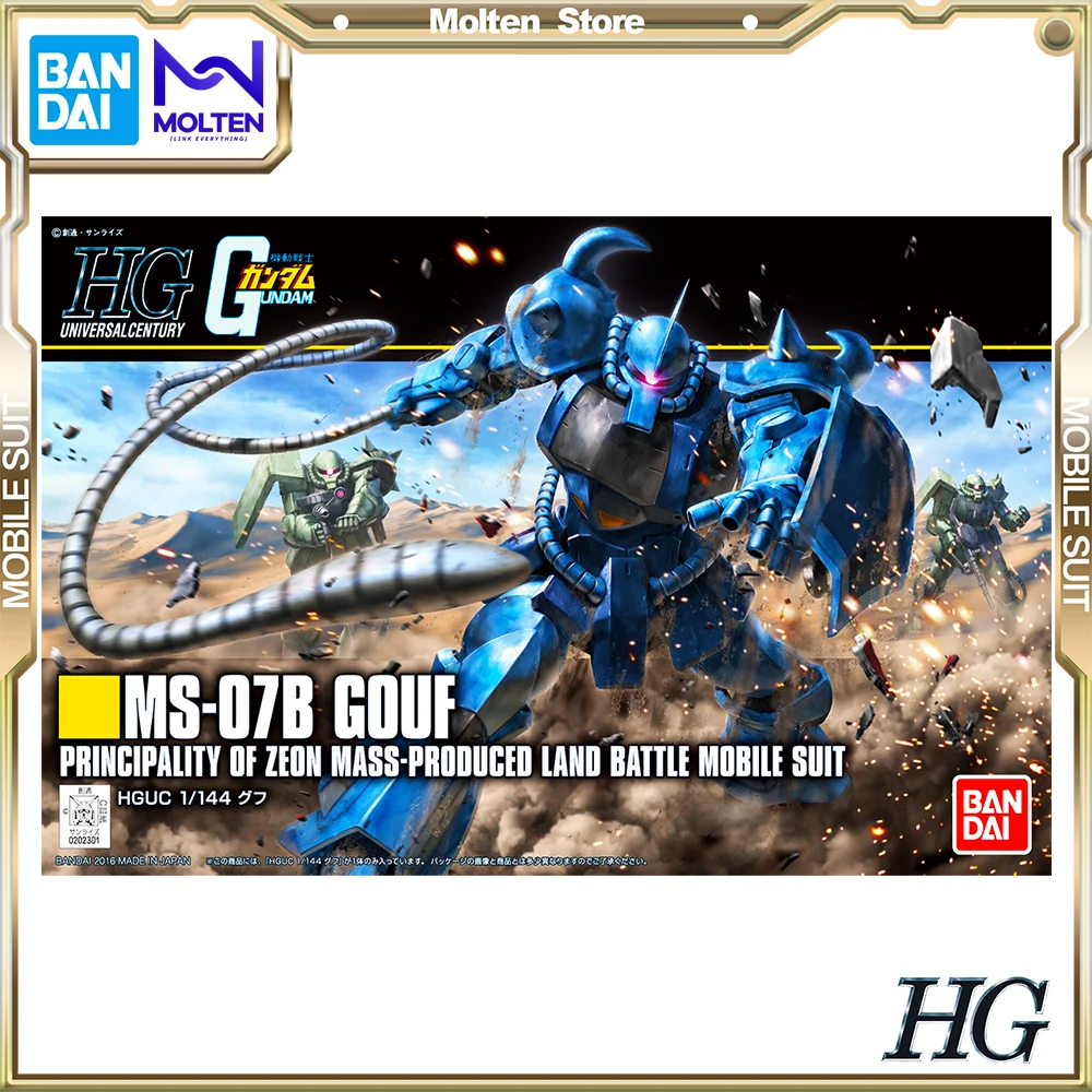 BANDAI Original HG 1/144 Revive MS-07B Gouf Mobile Suit Gundam Gunpla Plastic Model Kit Assembly/Assembling