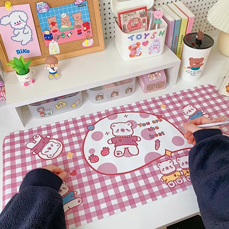 

Large Japanese Cute Mouse Pad Waterproof Desktop Oil-proof Non-slip Desk Mat Kawaii Gaming Accessories Students Writing Pad