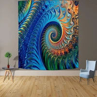 psychedelic tapestry bedroom hippie aesthetic peacock whirlpool living room backdrop tapestrie bedroom room decor wall hanging