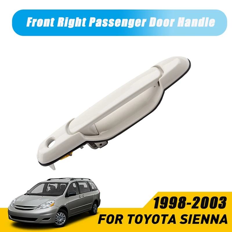 

Для 1998-2003 Toyota Sienna передняя правая наружная дверная ручка для пассажира белая 69210-08010 Новинка