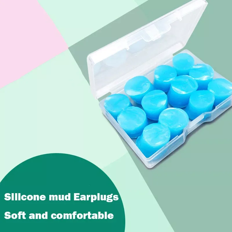 

Waterproof Silicone Mud Earplugs Insulation Ear Protection Anti-Noise Sleeping Plugs Swimming Travel Quiet Noise Reduction