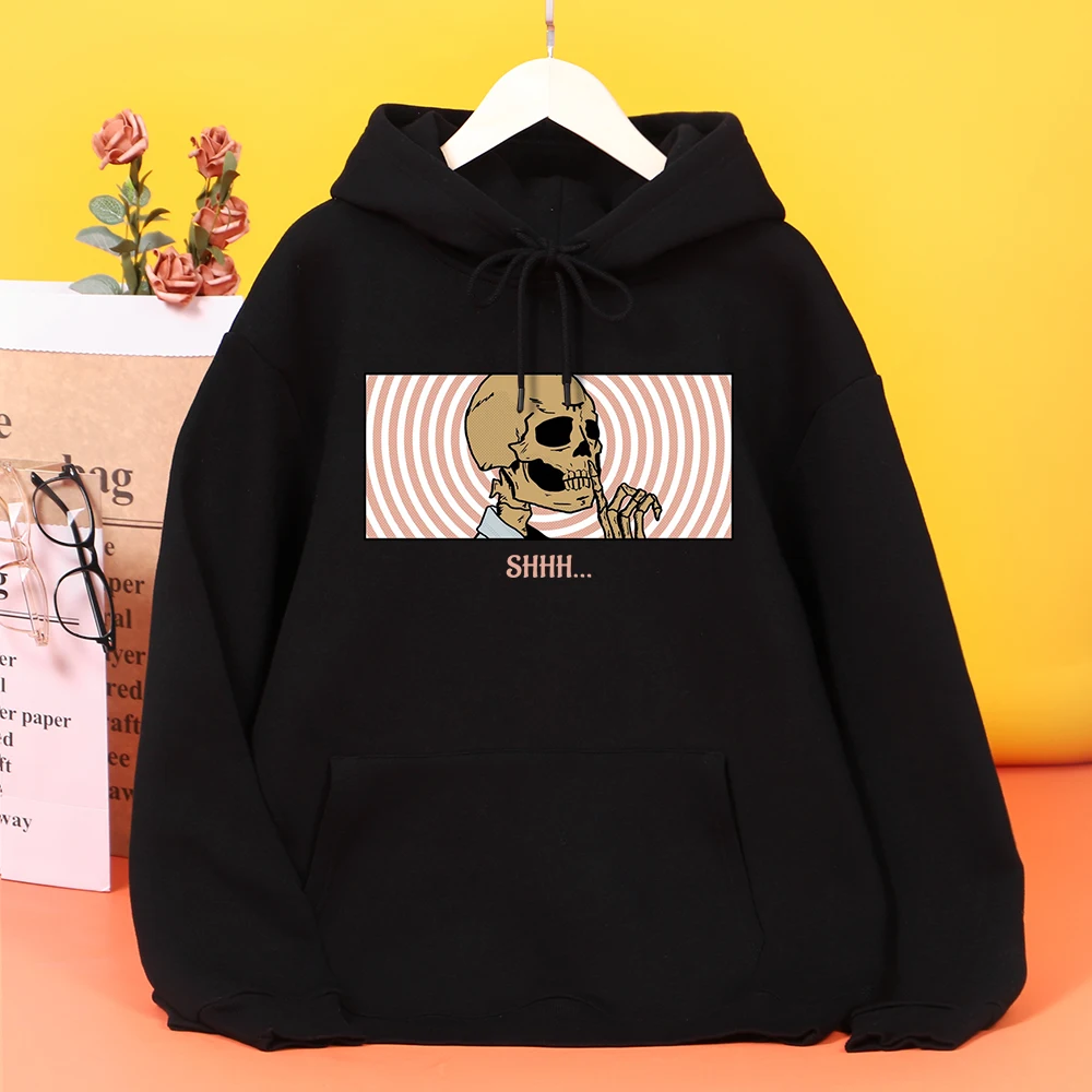 

shhh keep quiet Sweatshirt Women Fashion Quality Clothing Simplicity Casual Hoodies Comfortable Harajuku Streetwear For Woman