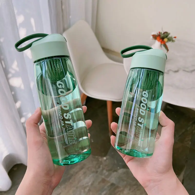 

Outdoor Sports Cup Travel Leakproof Kettle Reminder To Drinking 480/550ml Water Bottle Plastic Scale Tumbler Portable Filter Mug