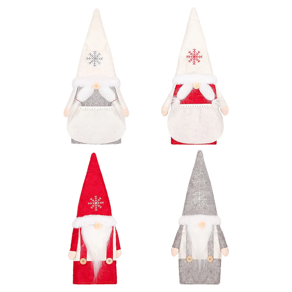 

Bottle Cover Topper Christmas Gnome Sweater Xmas Ugly Bags Bag Champagne Dress Covers Holiday Clothes Santa Wrap