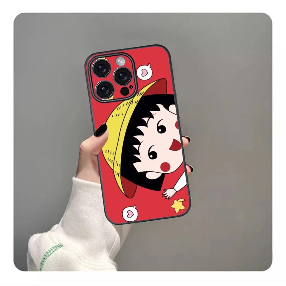 Catoon C-Chibi M-Maruko-C-Chan Phone Case For iPhone 16 15 14 13 12 11 PRO MAX PLUS Mini TPU Soft to Skin-friendly case
