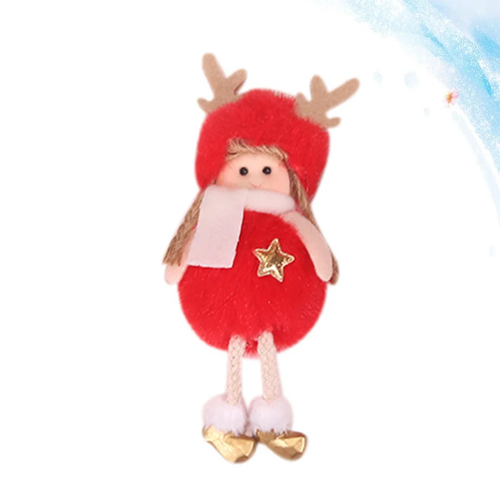 

4 PCS Christmas Door Decor Hanging Ornament Plush Decoration Craft Hangings