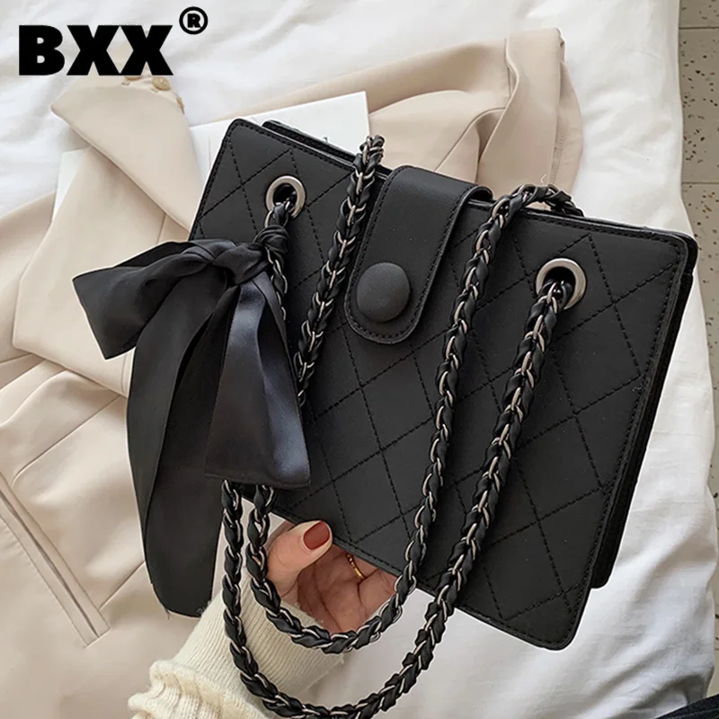 

[BXX] Crossbody Bag Large Capacity Chain High Quality Handbag For Women Fashion Trend Simple Business Female New 2023 8Q0100