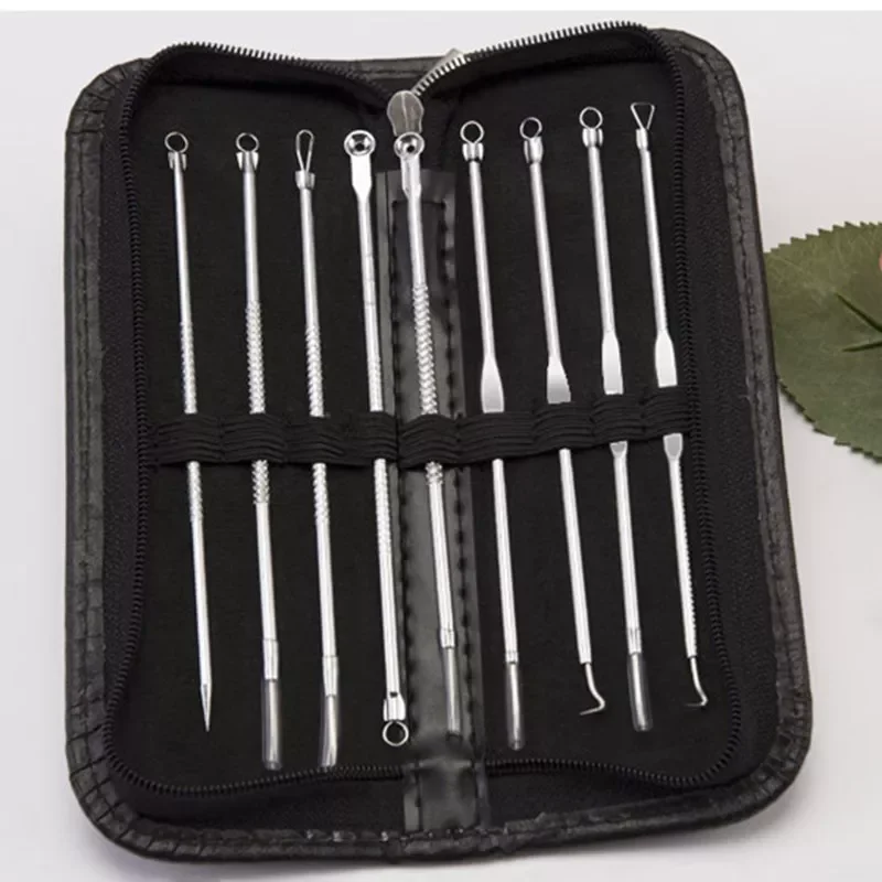 

NEW IN Pcs Stainless Steel Blackhead Pimple Remover Tool Kit Needles Acne Remover Deep Pore Cleansing Skin Care Extractor Beauty