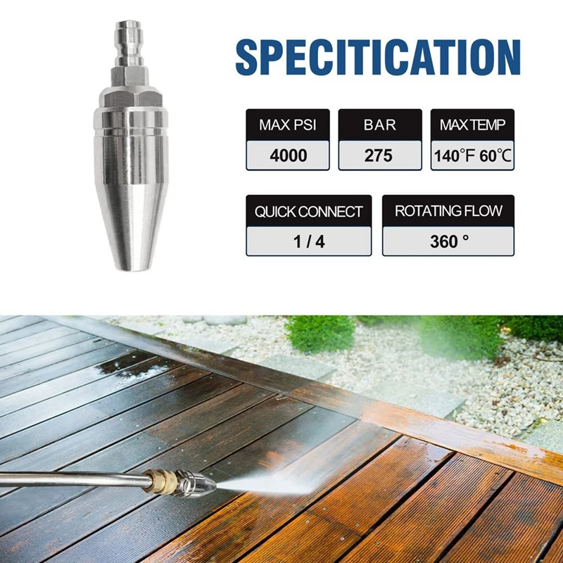 Турбонасадка для мойки высокого давления вращающаяся горячей и холодной воды с