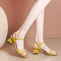 2022 summer shoes luxury sandals 5 5cm high heel sandals pearl square high heels designer dress pumps