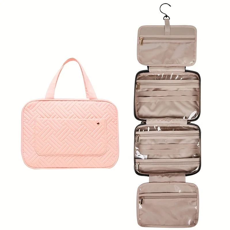 

Striped Storage Bag Bag Large-Capacity Waterproof Washing Bath Storage Women Travel Basket Make Up Case Female Wash Kit