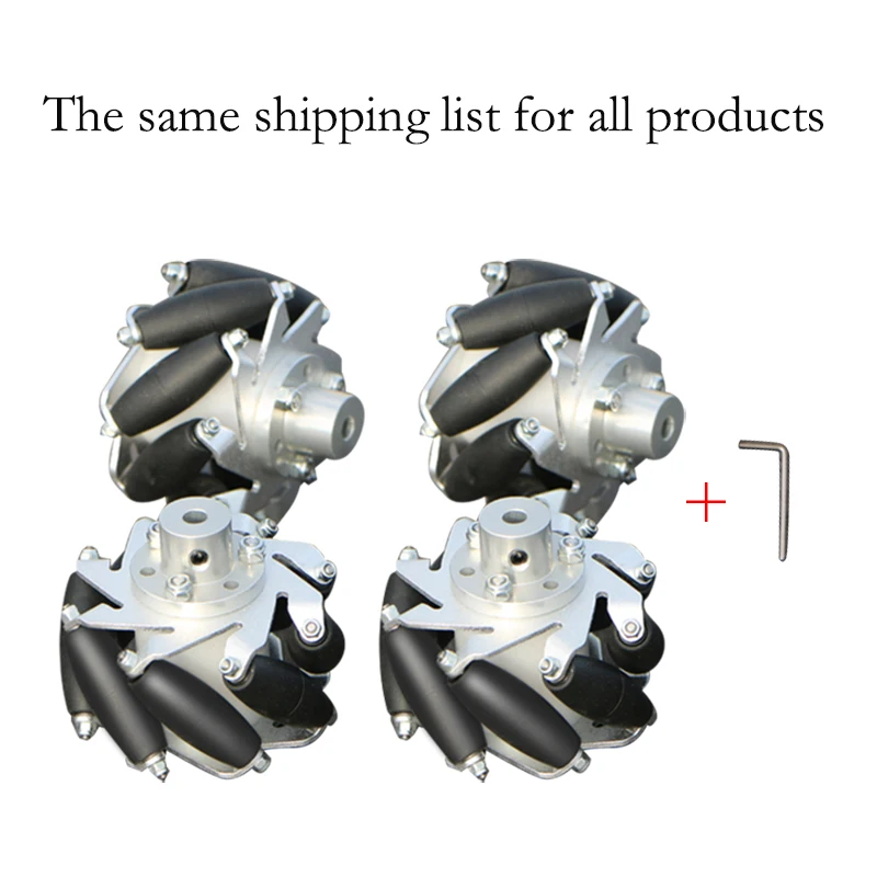 4pcs/Set 10 15 40 60 100 150Kg Load 8 Inch Mecanum Wheel 60 75 100 127 152 203mm Omni Stainless Steel Wheel DIY Smart Car