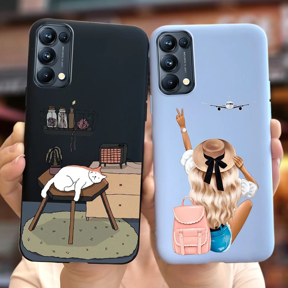 Фото Для Oppo Find X3 Lite Чехол CPH2145 Милый модный мультяшный чехол Мягкий силиконовый чехол для телефона для Oppo Find X3 Lite Fundas 6,43 дюйма Coque №4