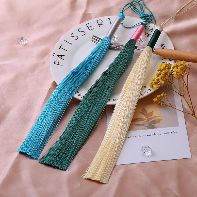 

25CM Polyester Silk Tassels DIY Craft Bookmark Curtain Jewelry Hang Rope Fringe Trim Clothes Sewing Accessories