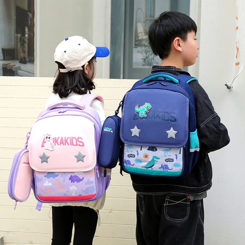 Primary Cartoon Dinosaur Backpacks for Girls Boys New Kindergarten Preschool Cute Children Fashion Schoolbags with Pen Bag Hot