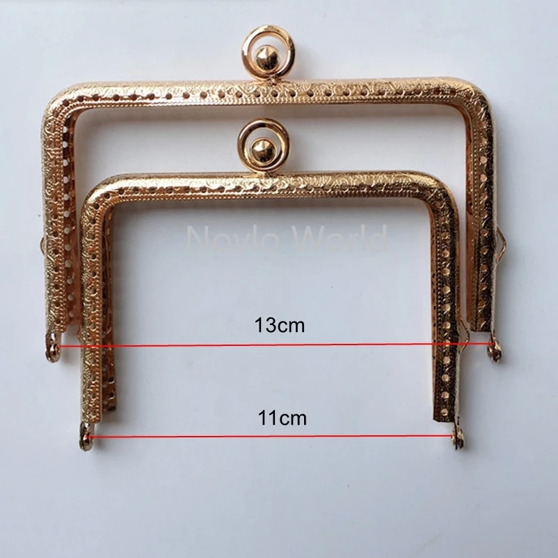 10pcs 11/13cm 4 colors Frame Purse Handle Coins Bags Metal Kiss Clasp Lock Frame Accessories For Bag