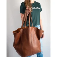 leather shouder bags female large capacity handbag laptop tote soft bag for women woman shopper big wind bag fashion composite