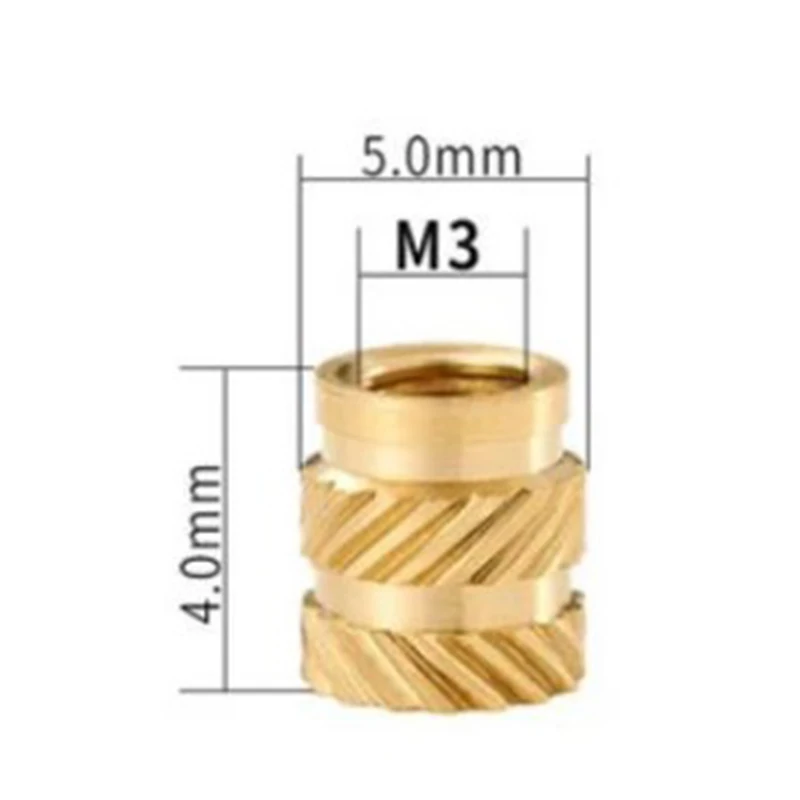 50pcs 100pcs M3 M4 Threaded Insert M3xD5xL4 Copper Nut Knurled Hot-Pressed Voron 2.4 Trident Switchwire For 3D Printer - купить по
