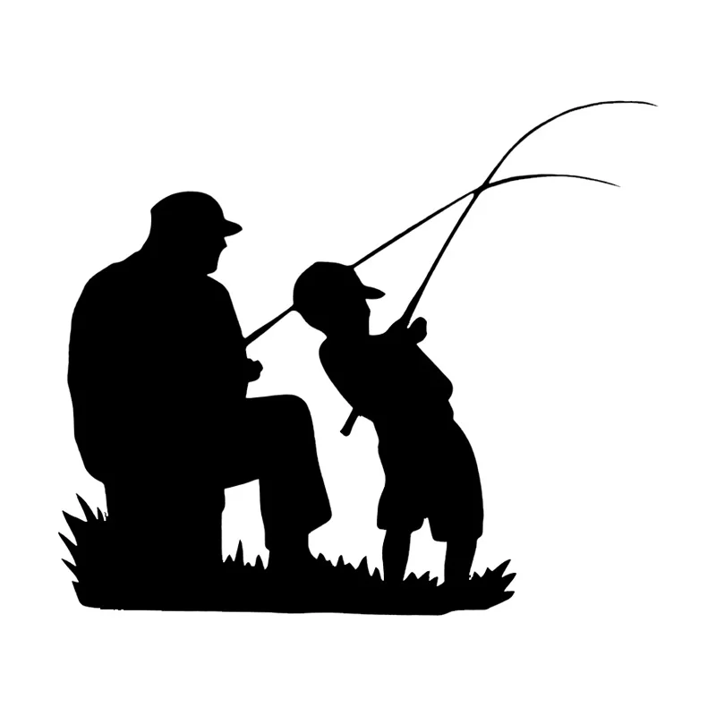 

Dad Kid Fishing Outdoor Sports Parenting Vinyl Car Sticker
