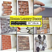 10PCS 3D Peel and Stick Tile Wallpaper Home Decor Kitchen Bathroom Living Room Self Adhesive Waterproof Oil Proof Wall Stickers
