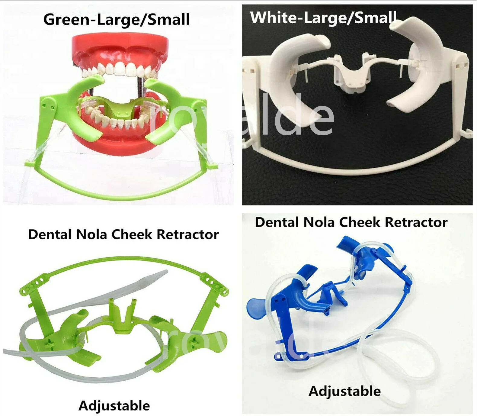 

1Set Dental Nola Lip Cheek Retractor Dry Field System Cheek Retractor Mouth Opener Green White Adjustable Blue Green