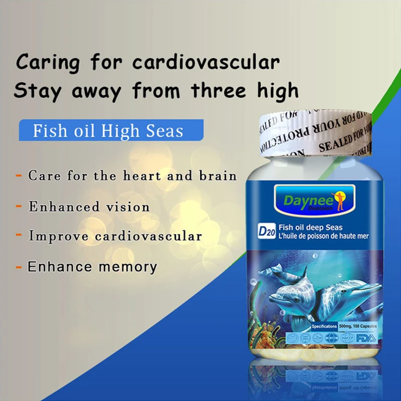 1 Bottle deep-sea fish oil capsule can regulate blood lipid, clear thrombus and unblock blood vessels