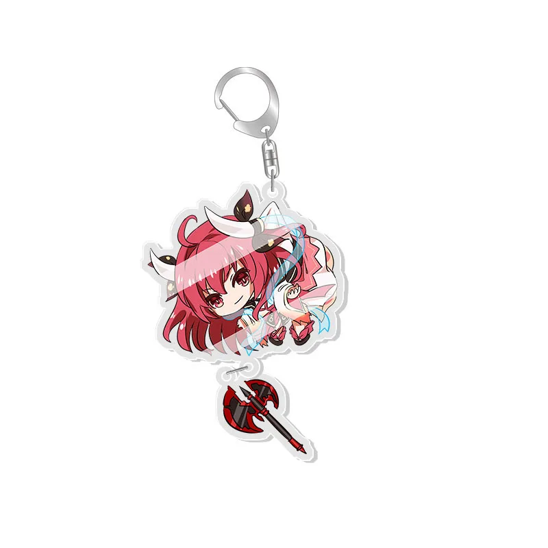 Аниме DATE A LIVE Подвесной брелок-ключ Transparent Acrylic Cartoon Q Версия Кольцо ключей Pipin Delila Jibril Figure Keyring Gift on.